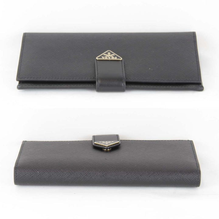 美品『USED』 
PRADA プラダ 
 長財布 
レザー ブラック