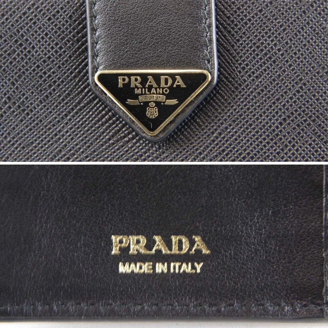 美品『USED』 
PRADA プラダ 
 長財布 
レザー ブラック