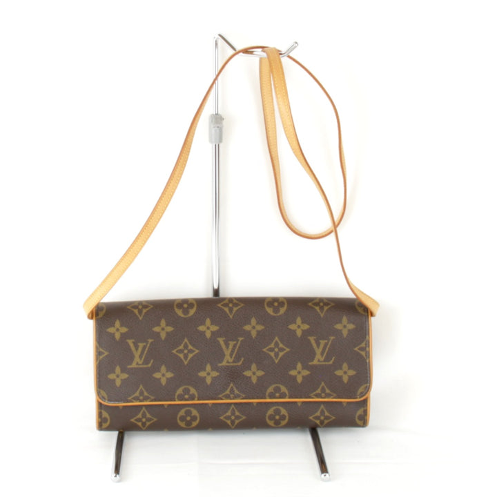 良品『USED』 
LOUIS VUITTON ルイ・ヴィトン 
 ポシェットツインGM M51852 ショルダーバッグ 
モノグラムキャンバス ブラウン