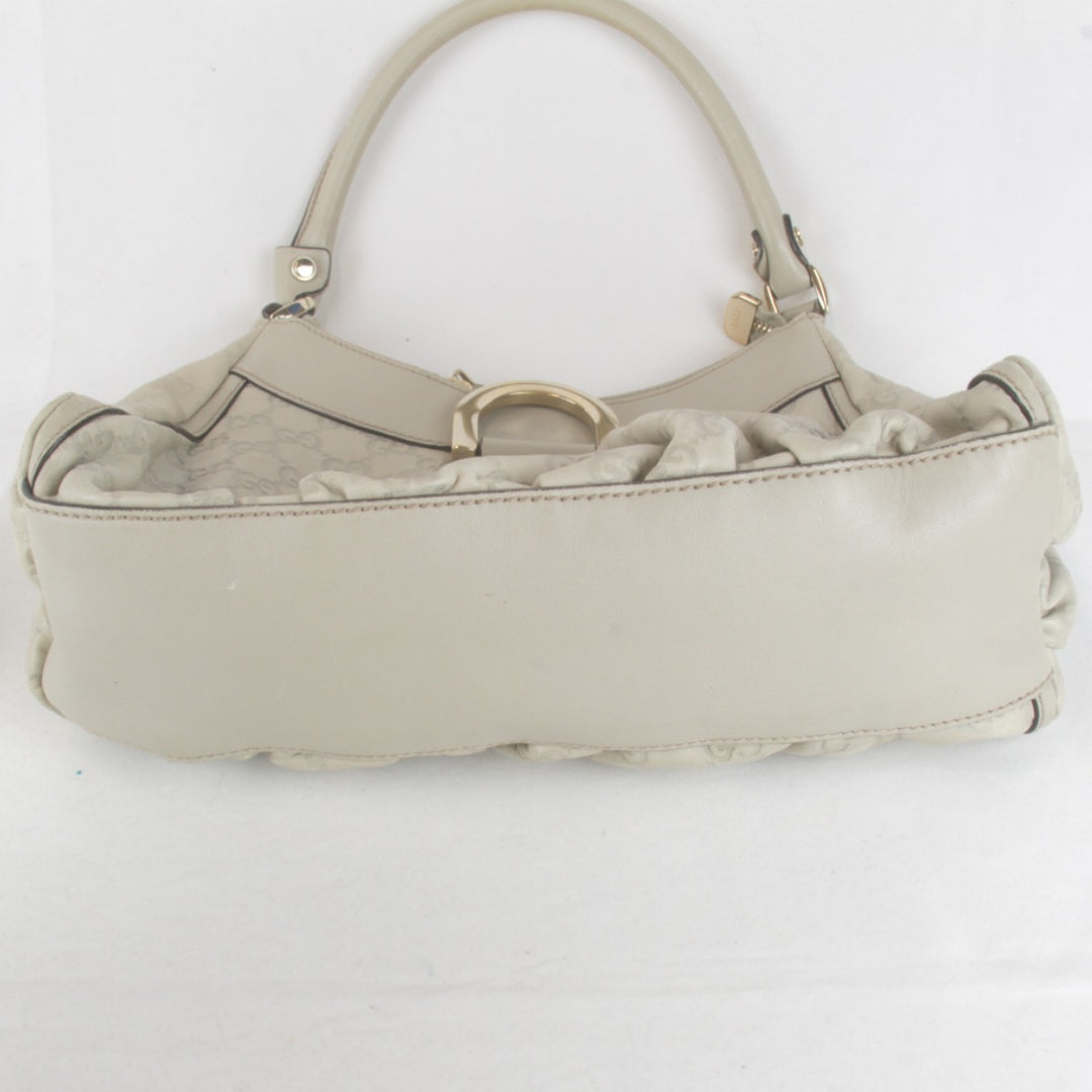 『USED』 
GUCCI グッチ 
 190525 49375 ショルダーバッグ 
グッチシマ アイボリー