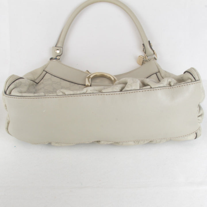 『USED』 
GUCCI グッチ 
 190525 49375 ショルダーバッグ 
グッチシマ アイボリー