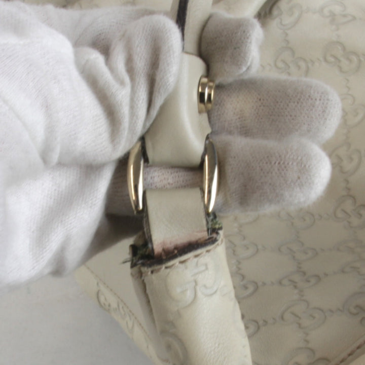 『USED』 
GUCCI グッチ 
 190525 49375 ショルダーバッグ 
グッチシマ アイボリー