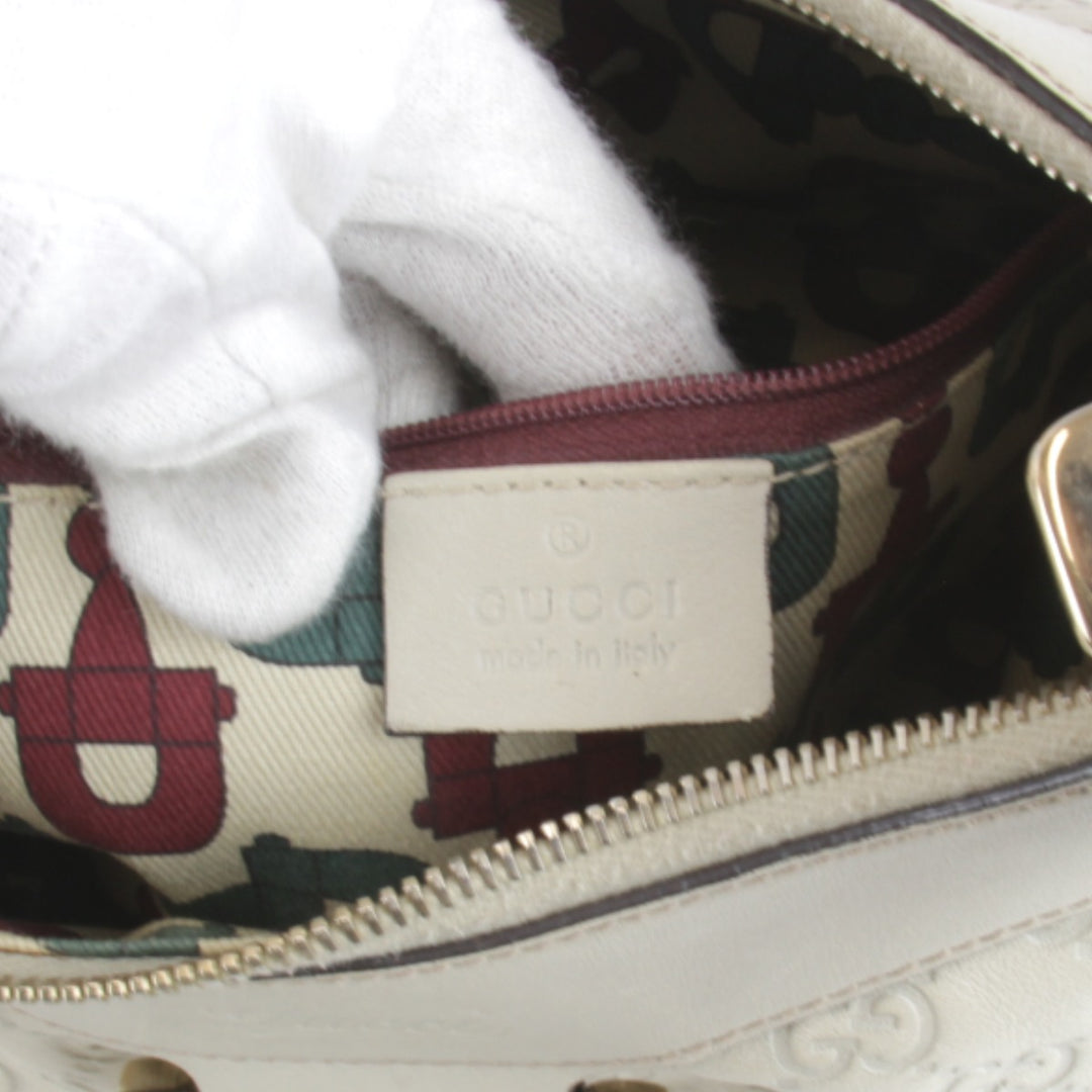 『USED』 
GUCCI グッチ 
 190525 49375 ショルダーバッグ 
グッチシマ アイボリー