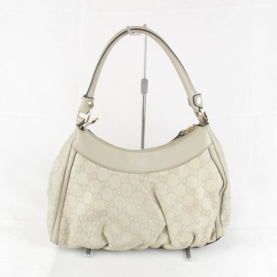『USED』 
GUCCI グッチ 
 190525 49375 ショルダーバッグ 
グッチシマ アイボリー