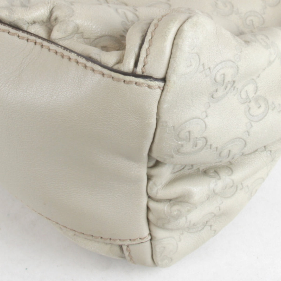 『USED』 
GUCCI グッチ 
 190525 49375 ショルダーバッグ 
グッチシマ アイボリー