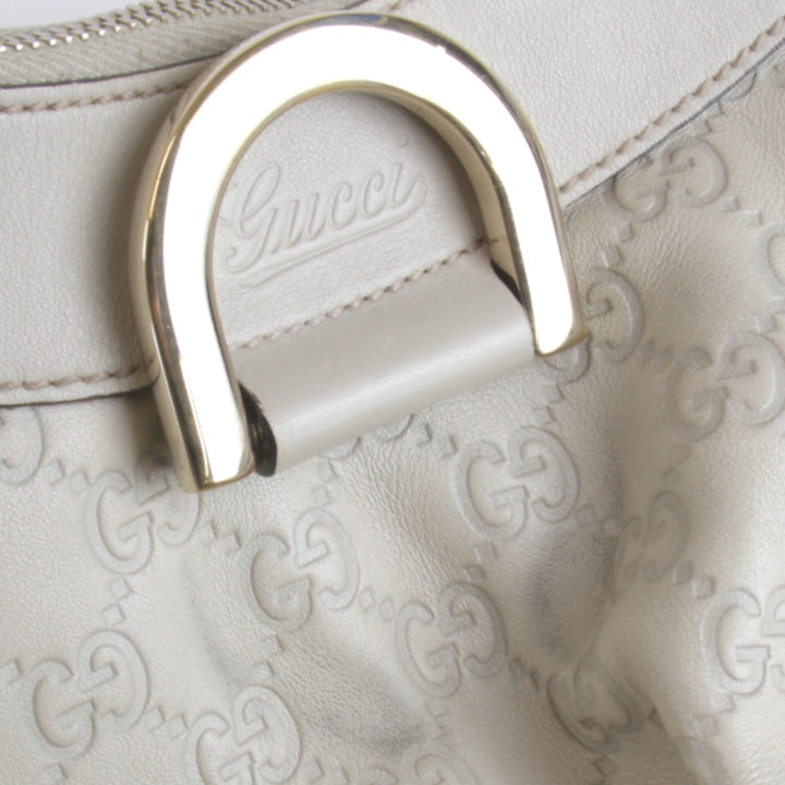 『USED』 
GUCCI グッチ 
 190525 49375 ショルダーバッグ 
グッチシマ アイボリー