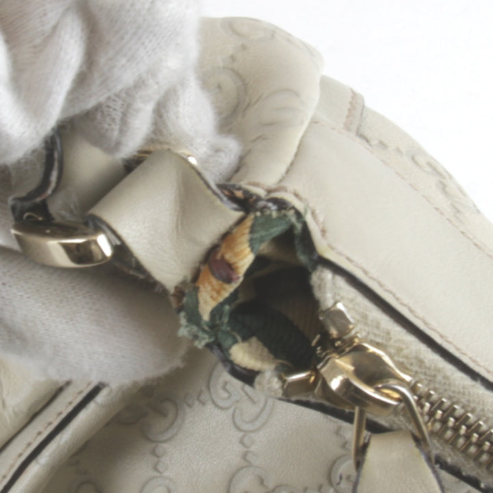 『USED』 
GUCCI グッチ 
 190525 49375 ショルダーバッグ 
グッチシマ アイボリー