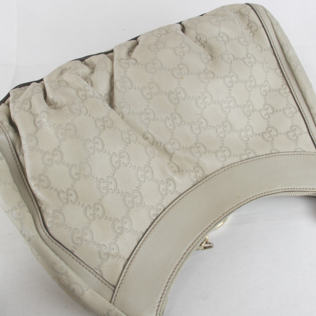『USED』 
GUCCI グッチ 
 190525 49375 ショルダーバッグ 
グッチシマ アイボリー