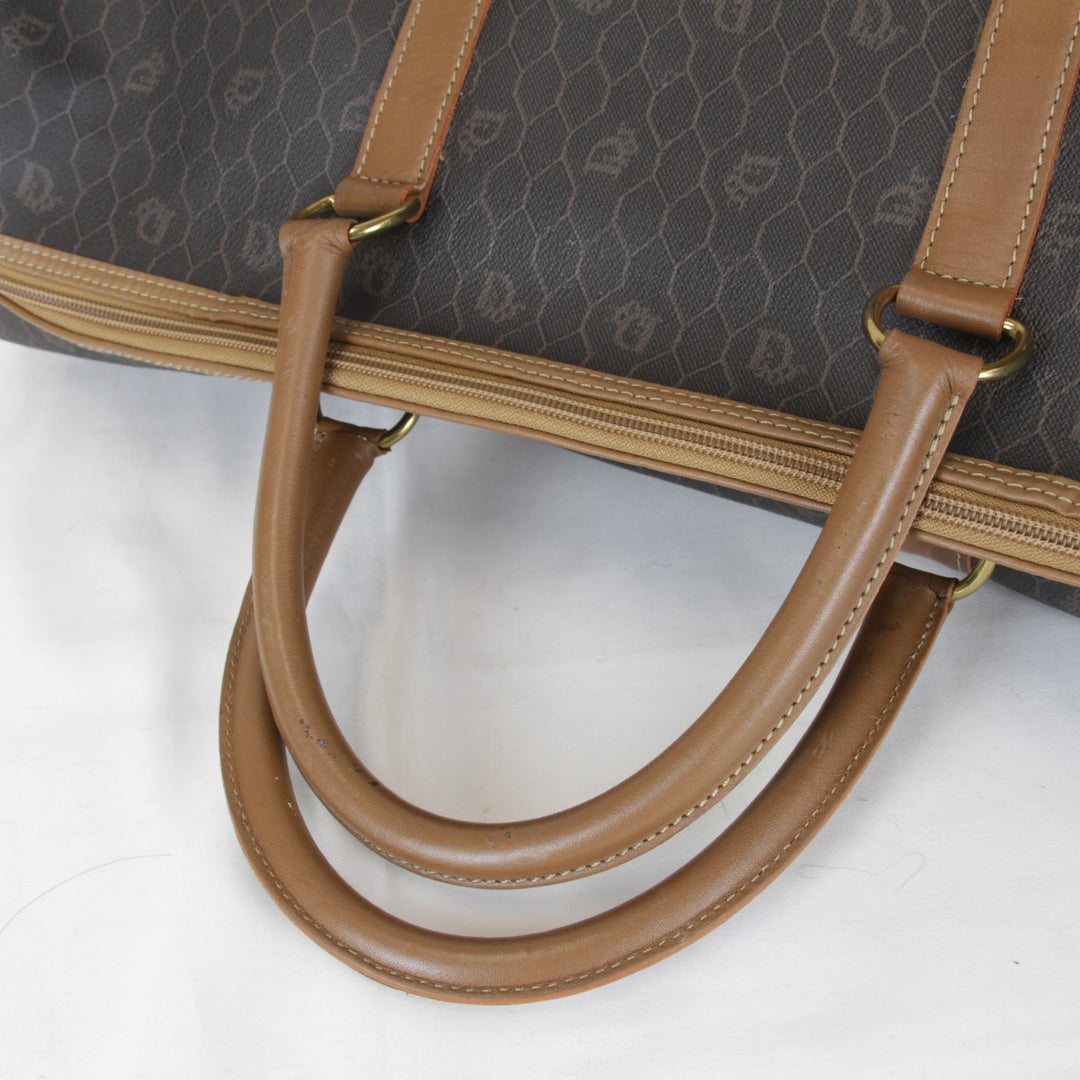 『USED』 
Christian Dior クリスチャンディオール 
 ボストンバッグ 
キャンバス/レザー ブラウン