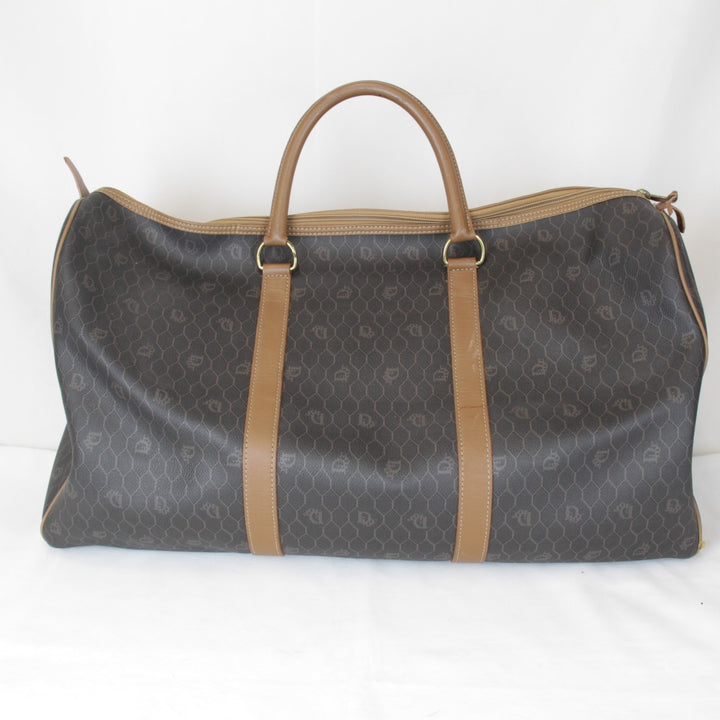 『USED』 
Christian Dior クリスチャンディオール 
 ボストンバッグ 
キャンバス/レザー ブラウン