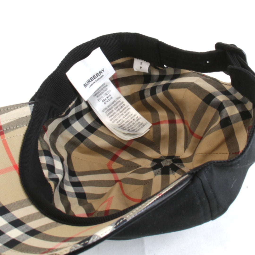 美品『USED』 
BURBERRY バーバリー 
 ベースボールキャップ 8068040 サイズS キャップ 
 ブラック