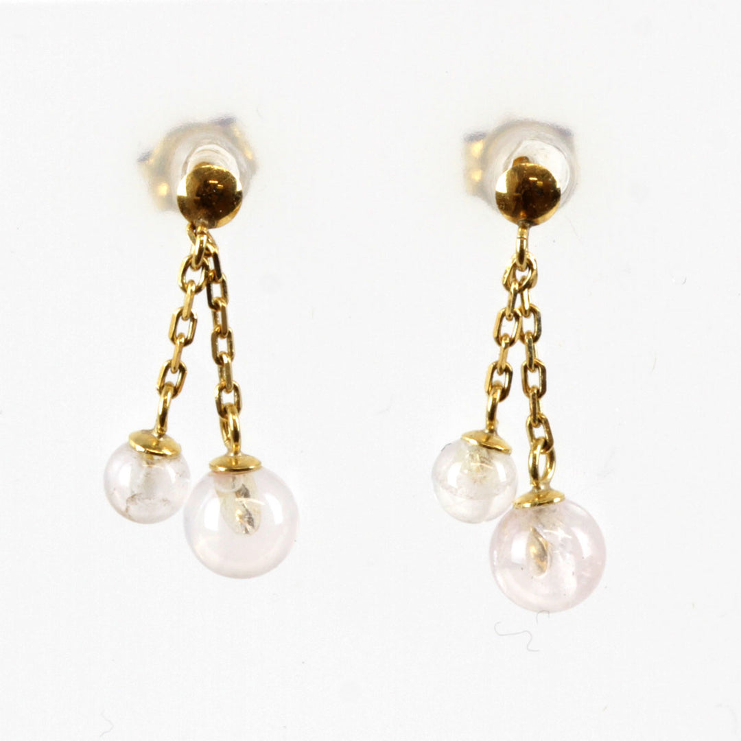 美品『USED』 K18 
 丸玉 ピアス
 0.6g