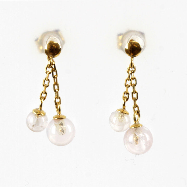 美品『USED』 K18 
 丸玉 ピアス
 0.6g
