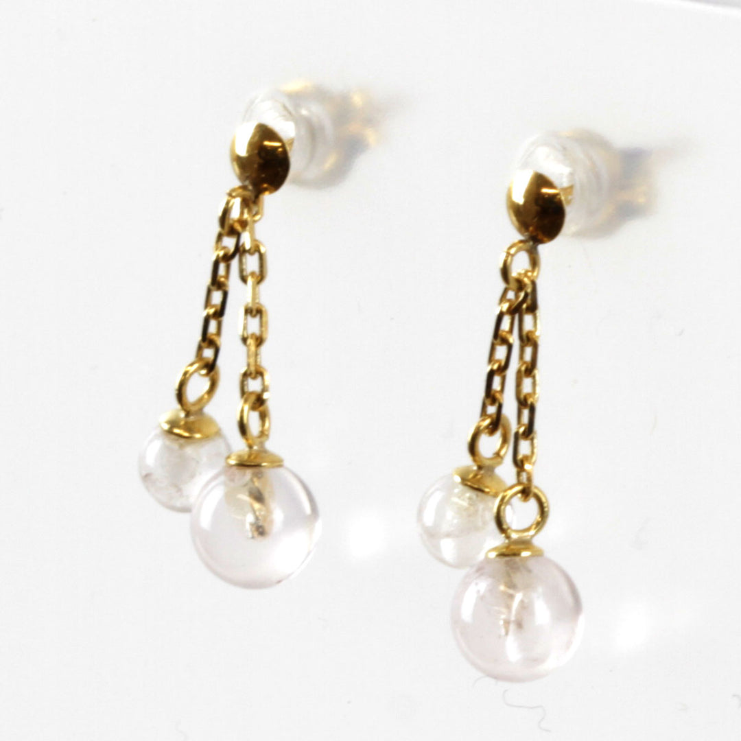 美品『USED』 K18 
 丸玉 ピアス
 0.6g