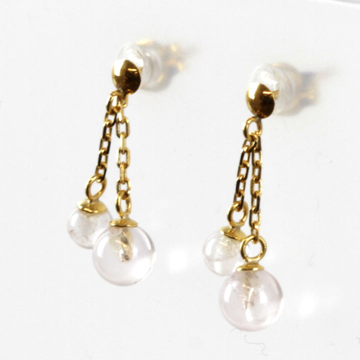 美品『USED』 K18 
 丸玉 ピアス
 0.6g