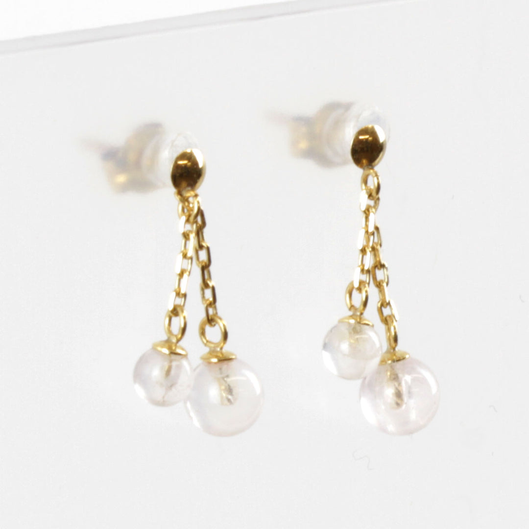 美品『USED』 K18 
 丸玉 ピアス
 0.6g