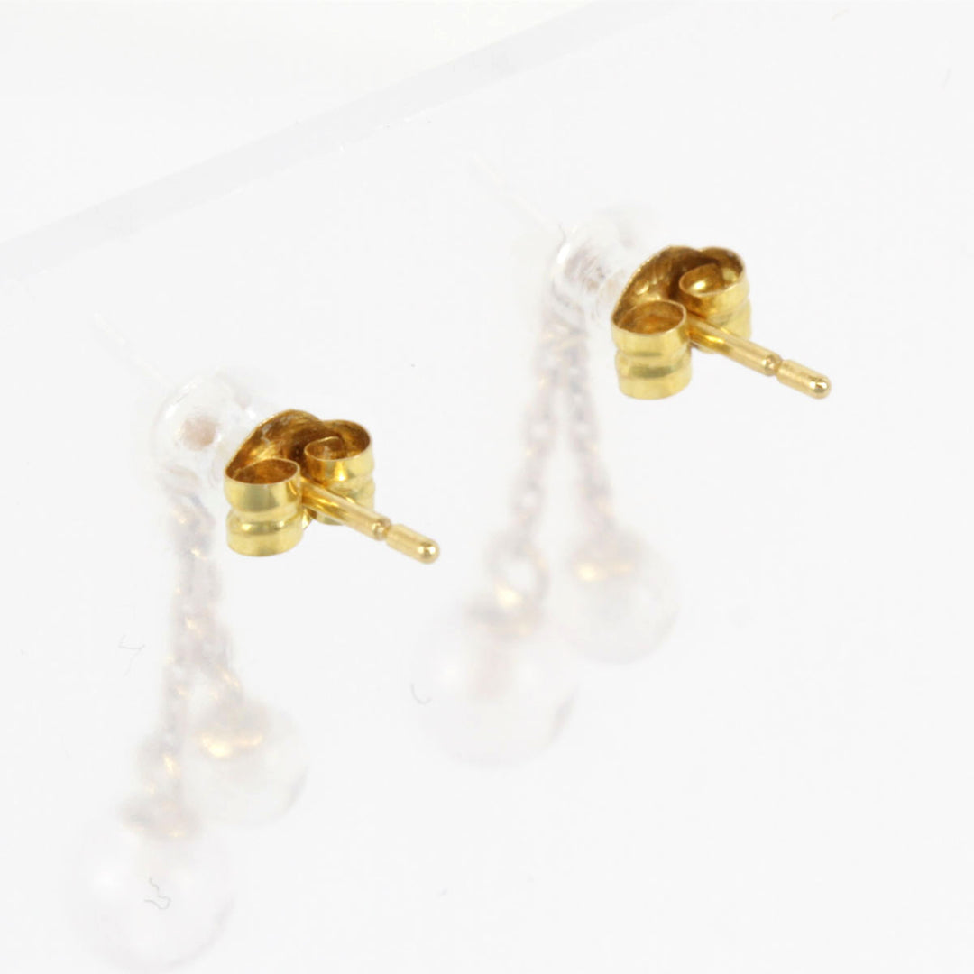 美品『USED』 K18 
 丸玉 ピアス
 0.6g
