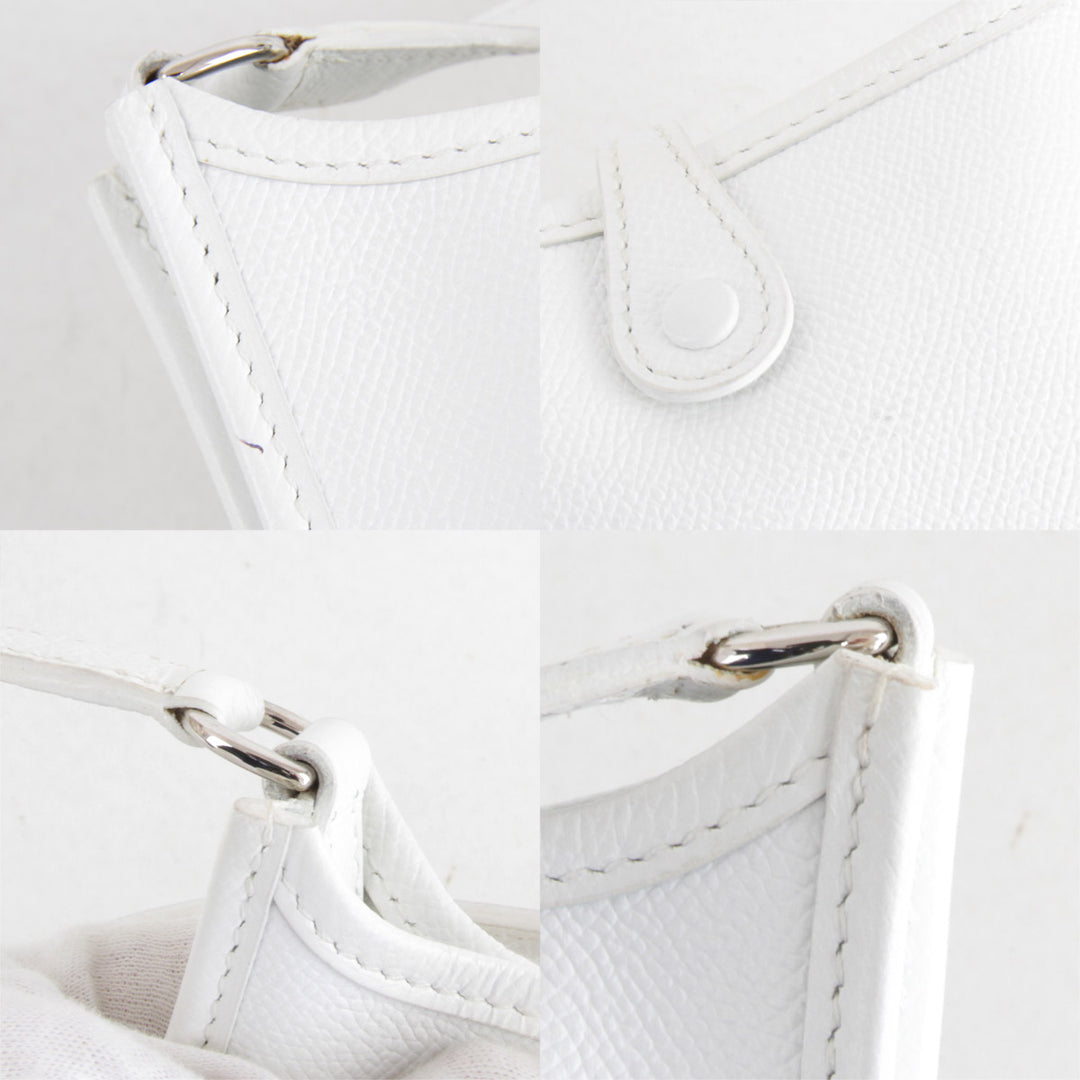 良品『USED』 
HERMES エルメス 
 エヴリンミニ TPM ショルダーバッグ 
レザー ホワイト