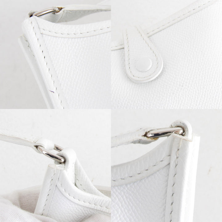 良品『USED』 
HERMES エルメス 
 エヴリンミニ TPM ショルダーバッグ 
レザー ホワイト