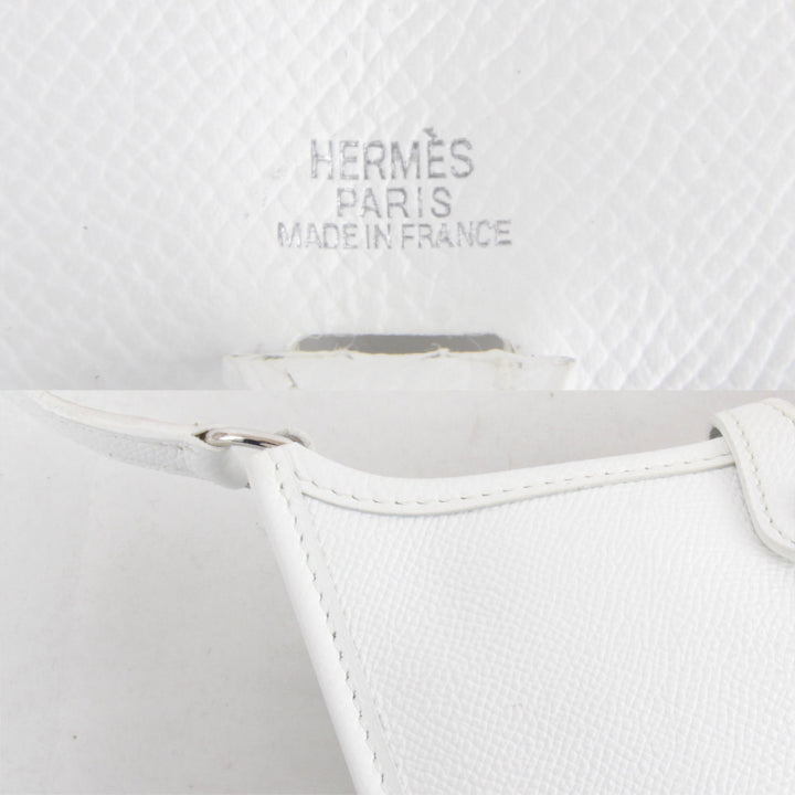 良品『USED』 
HERMES エルメス 
 エヴリンミニ TPM ショルダーバッグ 
レザー ホワイト