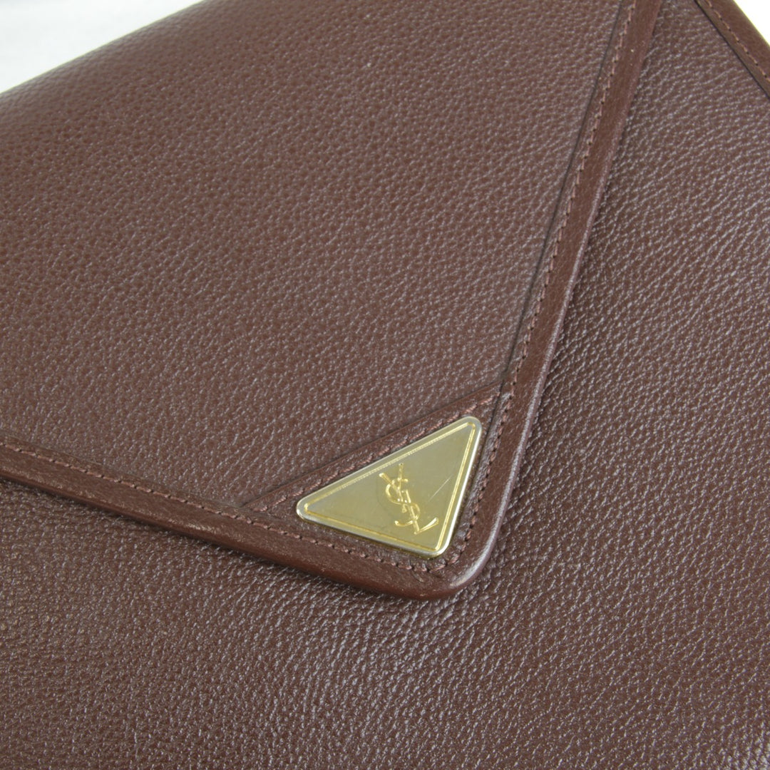 良品『USED』 
SAINT LAURENT サンローラン 
 ショルダーバッグ 
レザー ブラウン