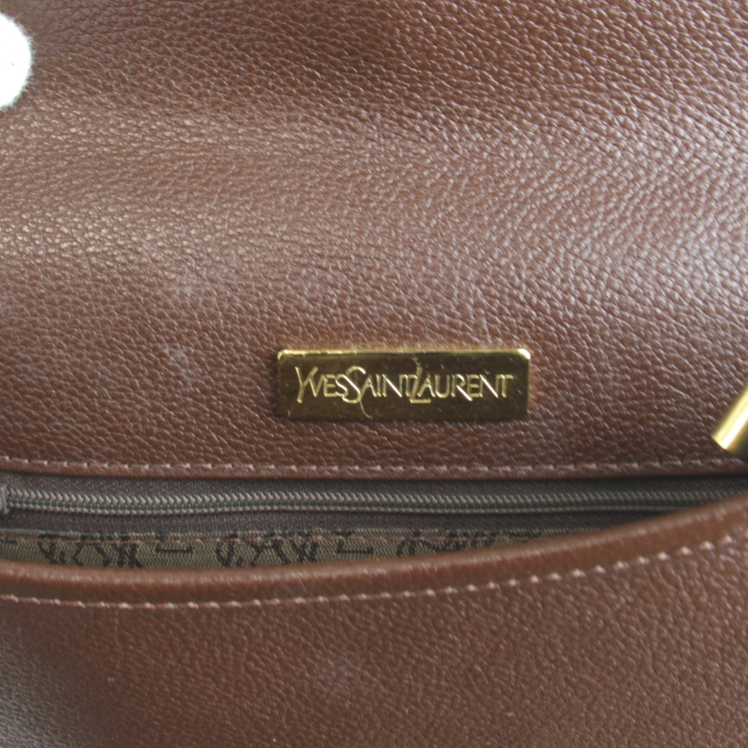 良品『USED』 
SAINT LAURENT サンローラン 
 ショルダーバッグ 
レザー ブラウン