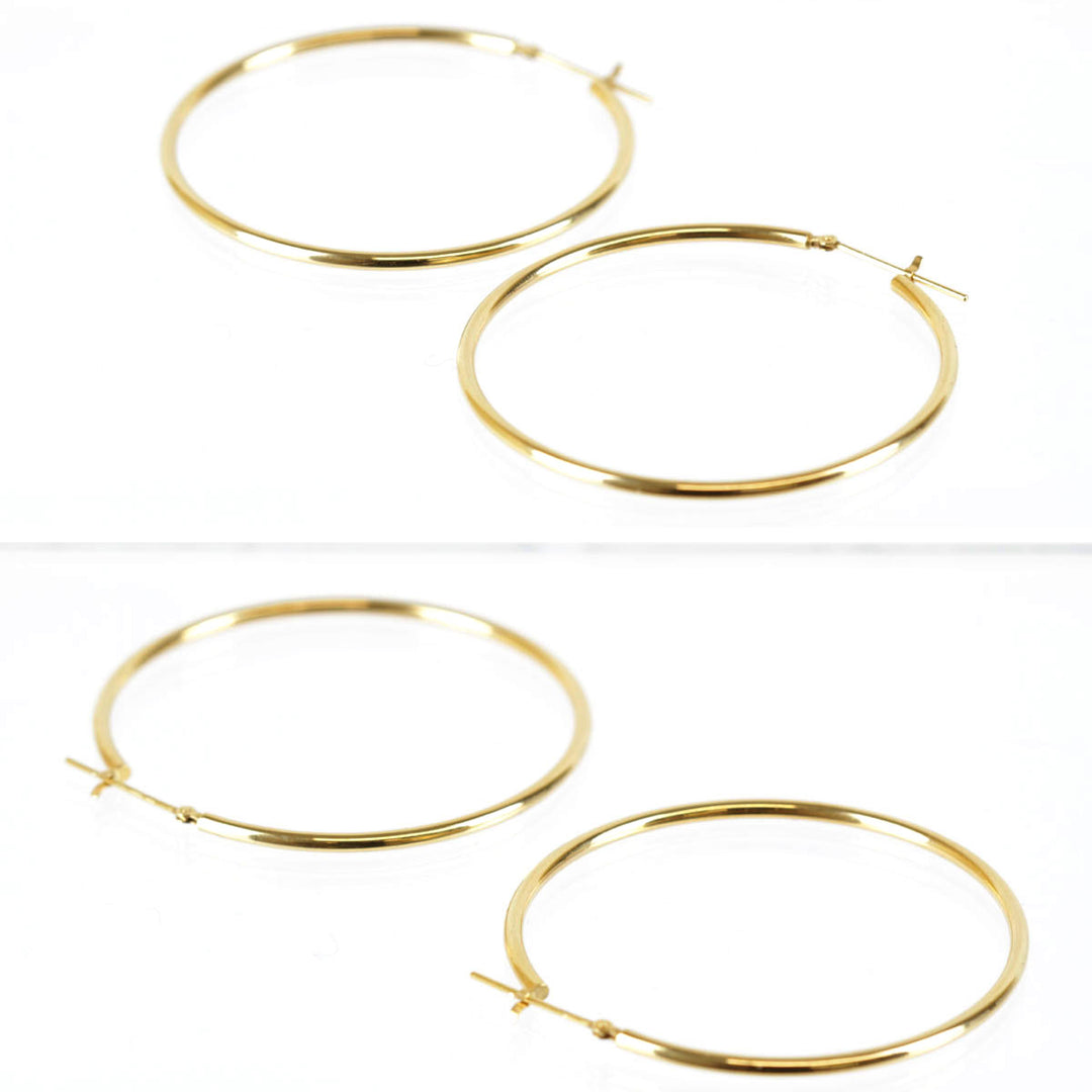 美品『USED』 K18 
 フープピアス  ピアス
 3.6g