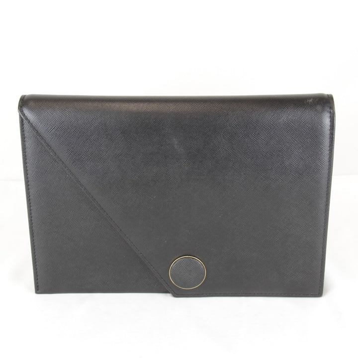 【価格改定】『USED』 
SAINT LAURENT サンローラン 
 クラッチバッグ 
レザー ブラック