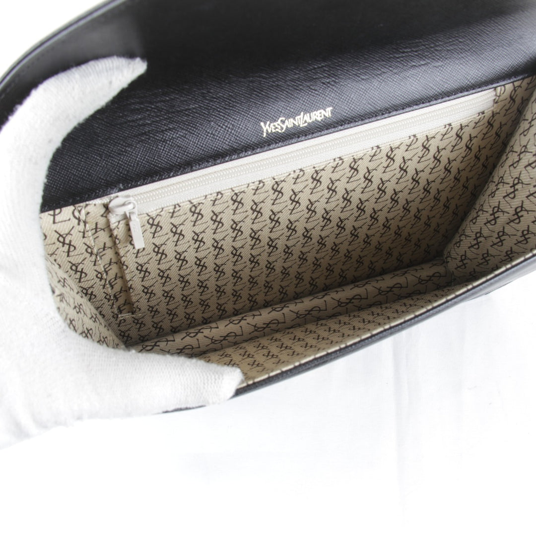 【価格改定】『USED』 
SAINT LAURENT サンローラン 
 クラッチバッグ 
レザー ブラック