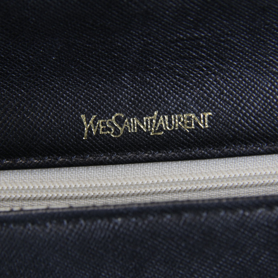 【価格改定】『USED』 
SAINT LAURENT サンローラン 
 クラッチバッグ 
レザー ブラック