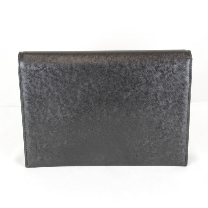 【価格改定】『USED』 
SAINT LAURENT サンローラン 
 クラッチバッグ 
レザー ブラック