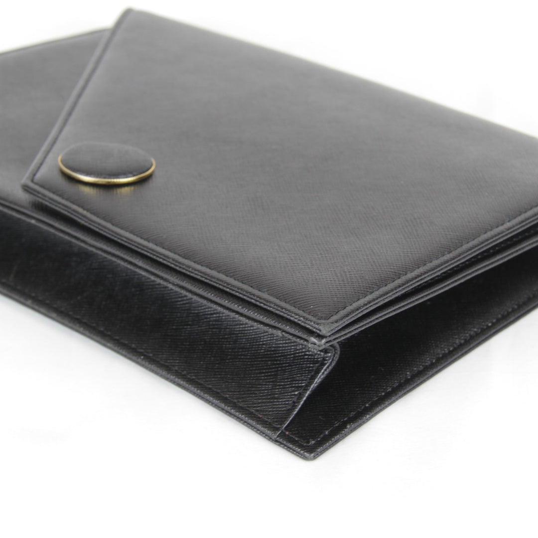【価格改定】『USED』 
SAINT LAURENT サンローラン 
 クラッチバッグ 
レザー ブラック