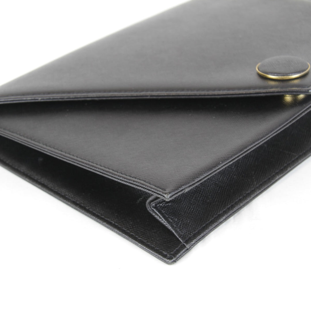 【価格改定】『USED』 
SAINT LAURENT サンローラン 
 クラッチバッグ 
レザー ブラック