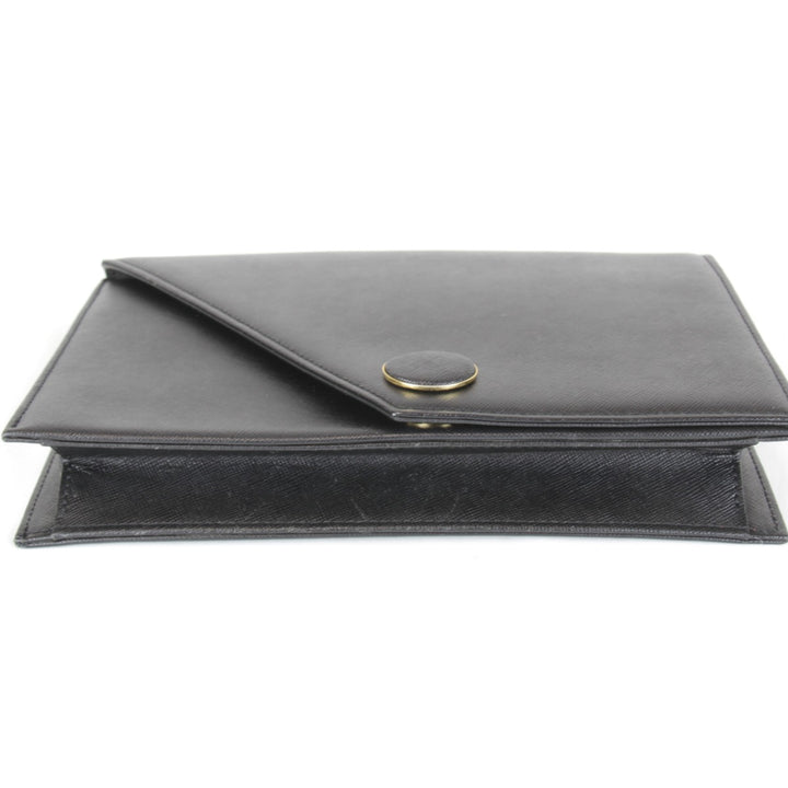 【価格改定】『USED』 
SAINT LAURENT サンローラン 
 クラッチバッグ 
レザー ブラック