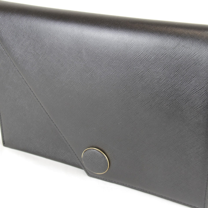 【価格改定】『USED』 
SAINT LAURENT サンローラン 
 クラッチバッグ 
レザー ブラック
