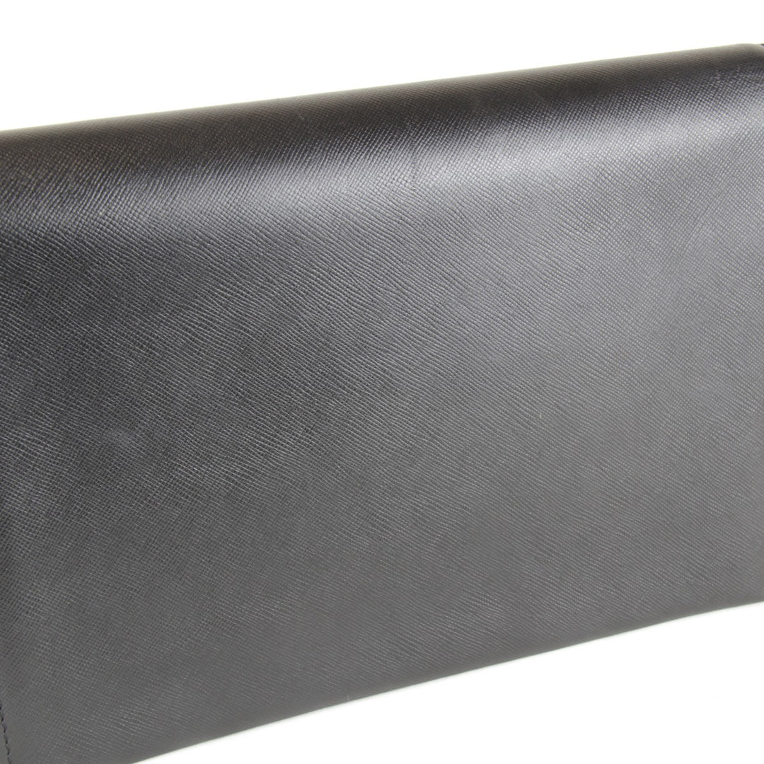 【価格改定】『USED』 
SAINT LAURENT サンローラン 
 クラッチバッグ 
レザー ブラック