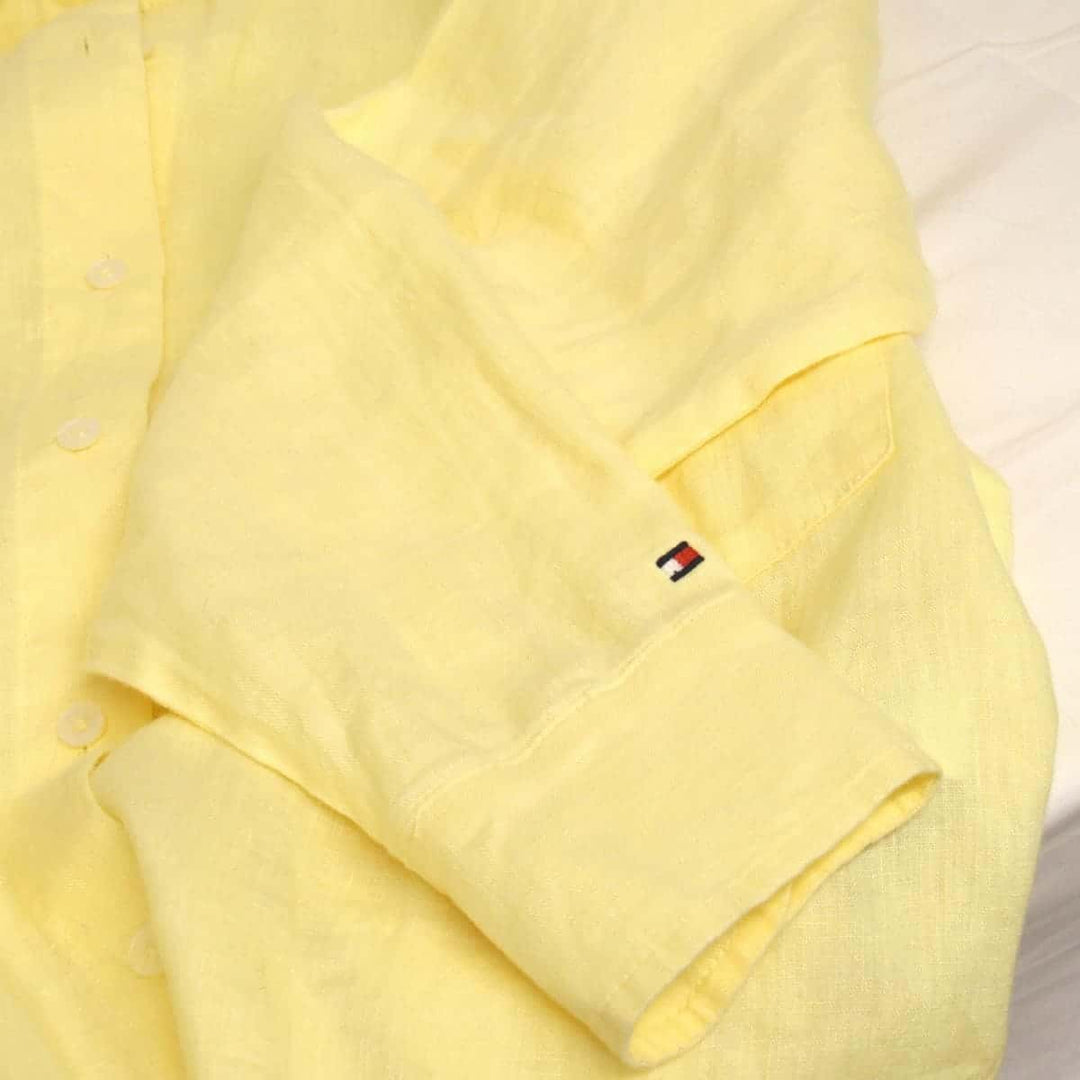 『USED』 
TOMMY トミー 
 長袖シャツ 
 イエロー