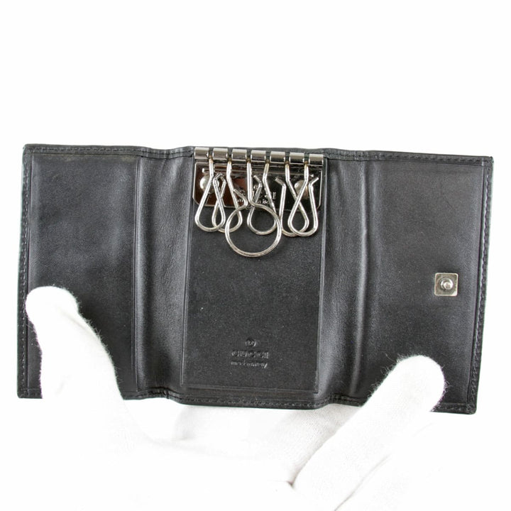 『USED』 
GUCCI グッチ 
 04565.3731 キーケース 
GGキャンバス ブラック