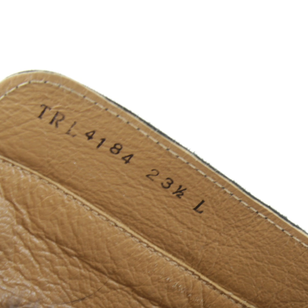『USED』 
TRUSSARDI トラサルディ 
 ファー付きショート ブーツ 
レザー ブラック