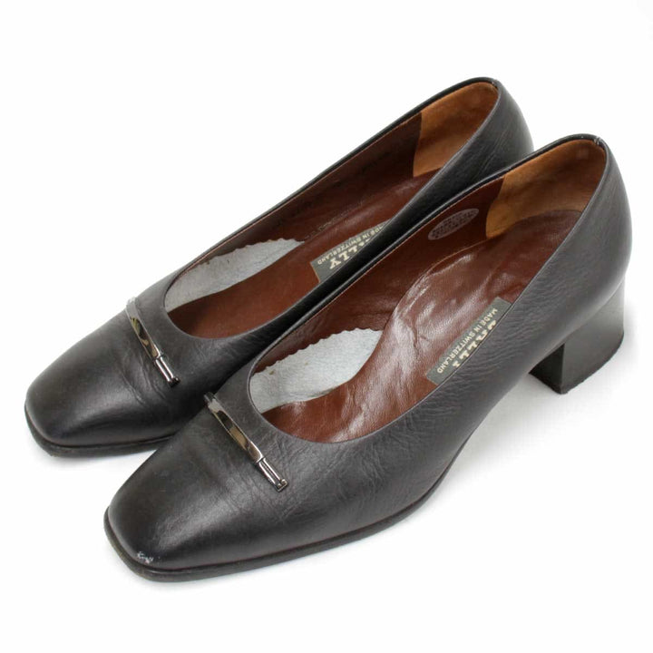 『USED』 
BALLY バリー 
 パンプス 
レザー ブラック