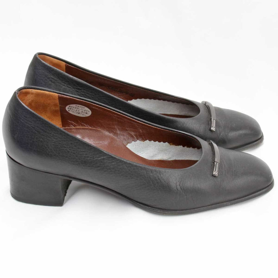 『USED』 
BALLY バリー 
 パンプス 
レザー ブラック