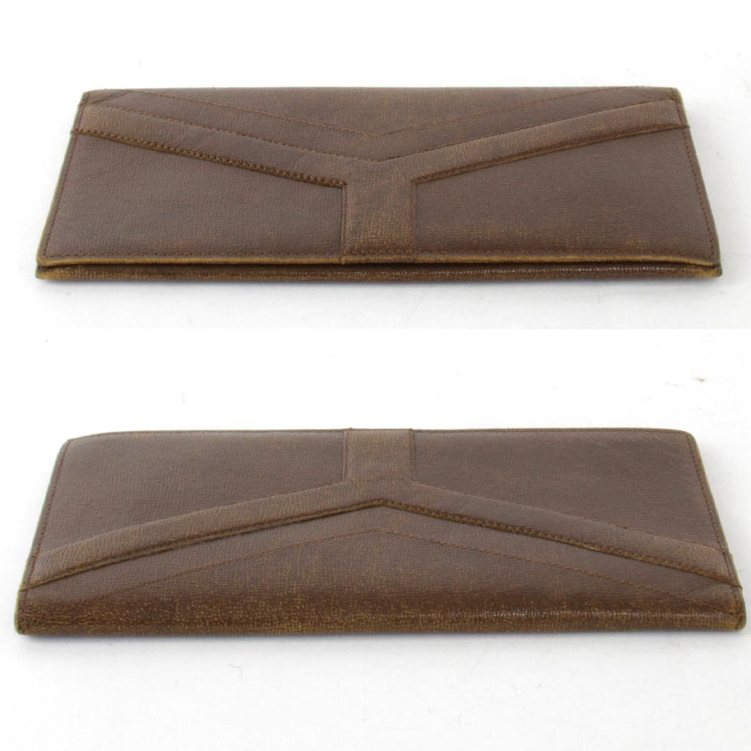 『USED』 
YVES SAINT LAURENT イヴ・サンローラン 
 札入れ 
レザー ブラウン