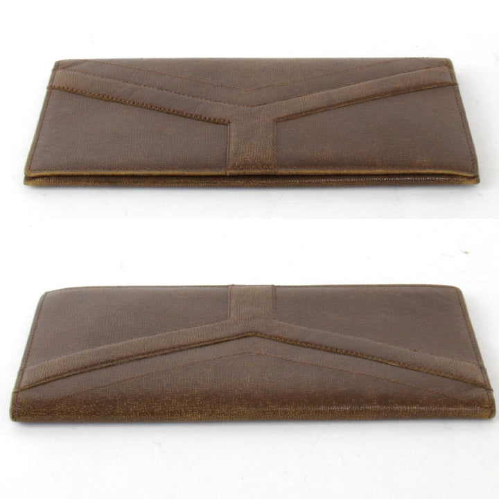 『USED』 
YVES SAINT LAURENT イヴ・サンローラン 
 札入れ 
レザー ブラウン