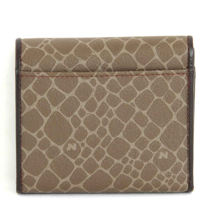 『USED』 
NINA RICCI ニナリッチ 
 ジラフ柄 二つ折り財布 
レザー ブラウン