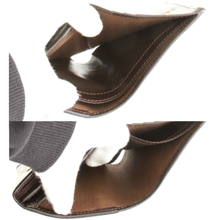 『USED』 
NINA RICCI ニナリッチ 
 ジラフ柄 二つ折り財布 
レザー ブラウン