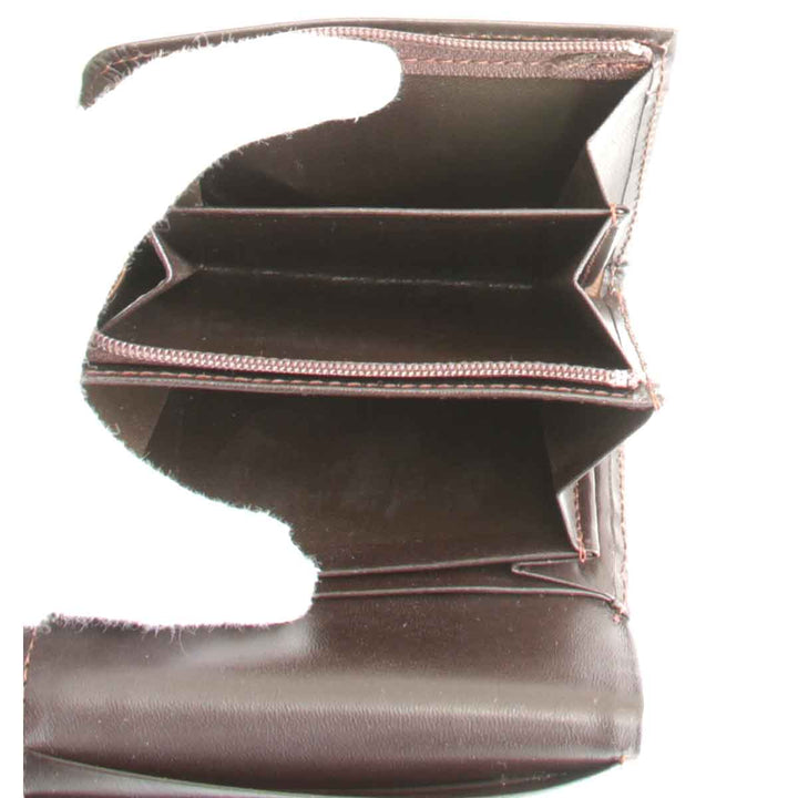『USED』 
NINA RICCI ニナリッチ 
 ジラフ柄 二つ折り財布 
レザー ブラウン