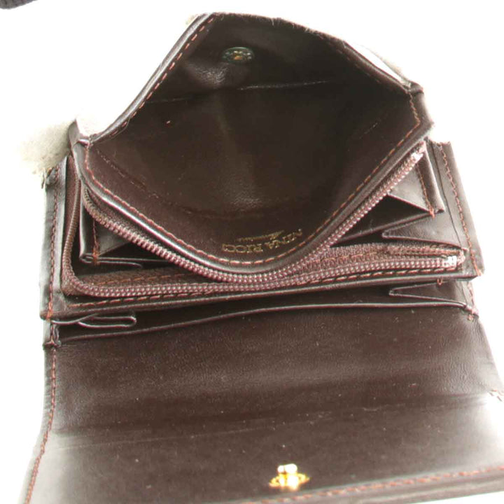 『USED』 
NINA RICCI ニナリッチ 
 ジラフ柄 二つ折り財布 
レザー ブラウン