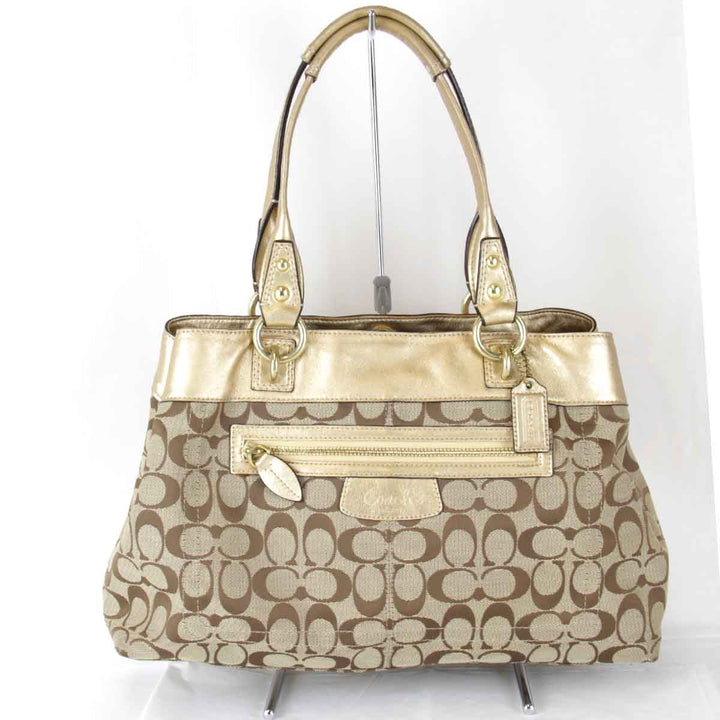 『USED』 
COACH コーチ 
 F15533 ショルダーバッグ 
キャンバス ブラウン