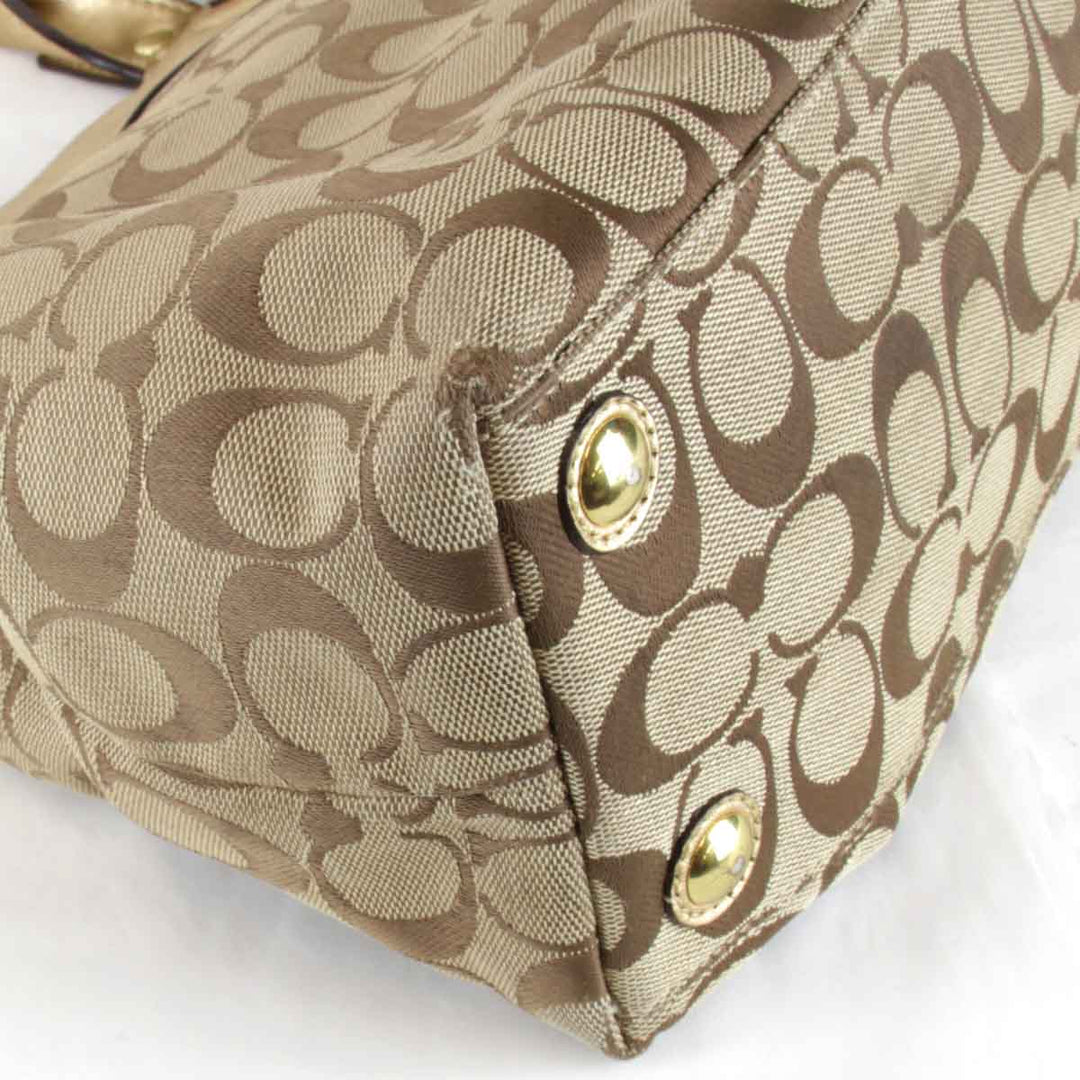 『USED』 
COACH コーチ 
 F15533 ショルダーバッグ 
キャンバス ブラウン