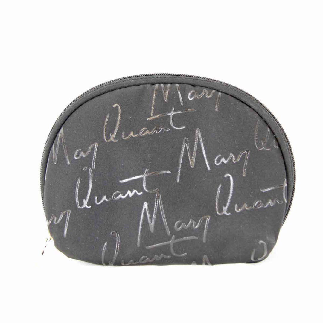 美品『USED』 
MARY QUANT マリークヮント 
 ロゴ　ミニポーチ ポーチ 
ナイロン風 ブラック